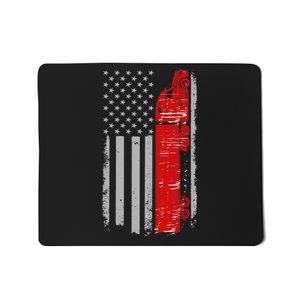 US Truck Driver USA Flag Mousepad