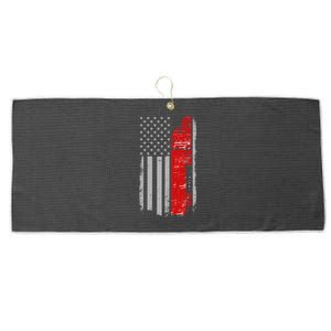 US Truck Driver USA Flag Large Microfiber Waffle Golf Towel