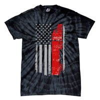 US Truck Driver USA Flag Tie-Dye T-Shirt
