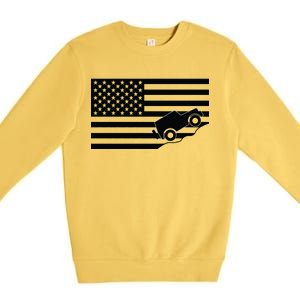 US Truck Simple Off-Roading Flag Premium Crewneck Sweatshirt