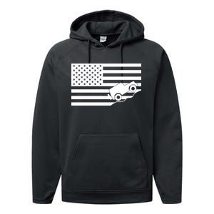 US Truck Simple Off-Roading Flag Performance Fleece Hoodie