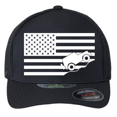 US Truck Simple Off-Roading Flag Flexfit Unipanel Trucker Cap
