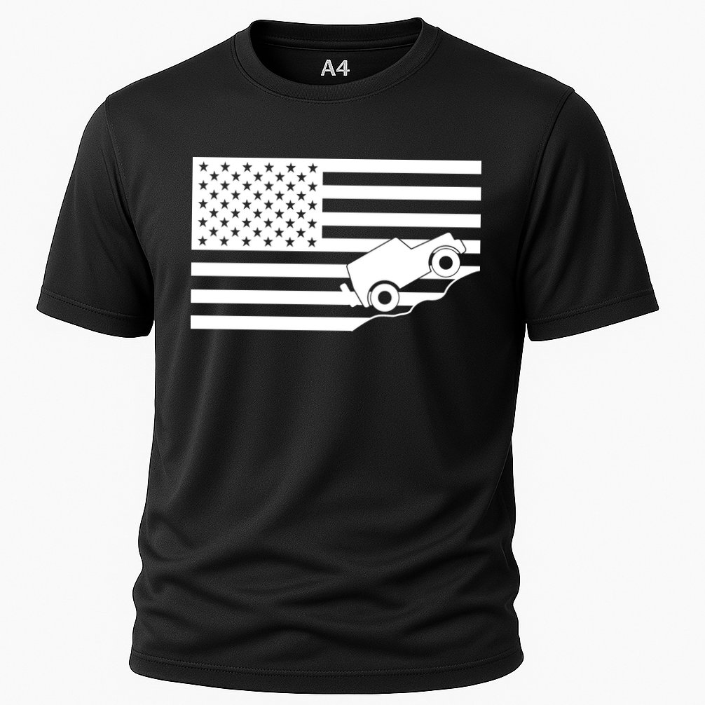 US Truck Simple Off-Roading Flag Cooling Performance Crew T-Shirt