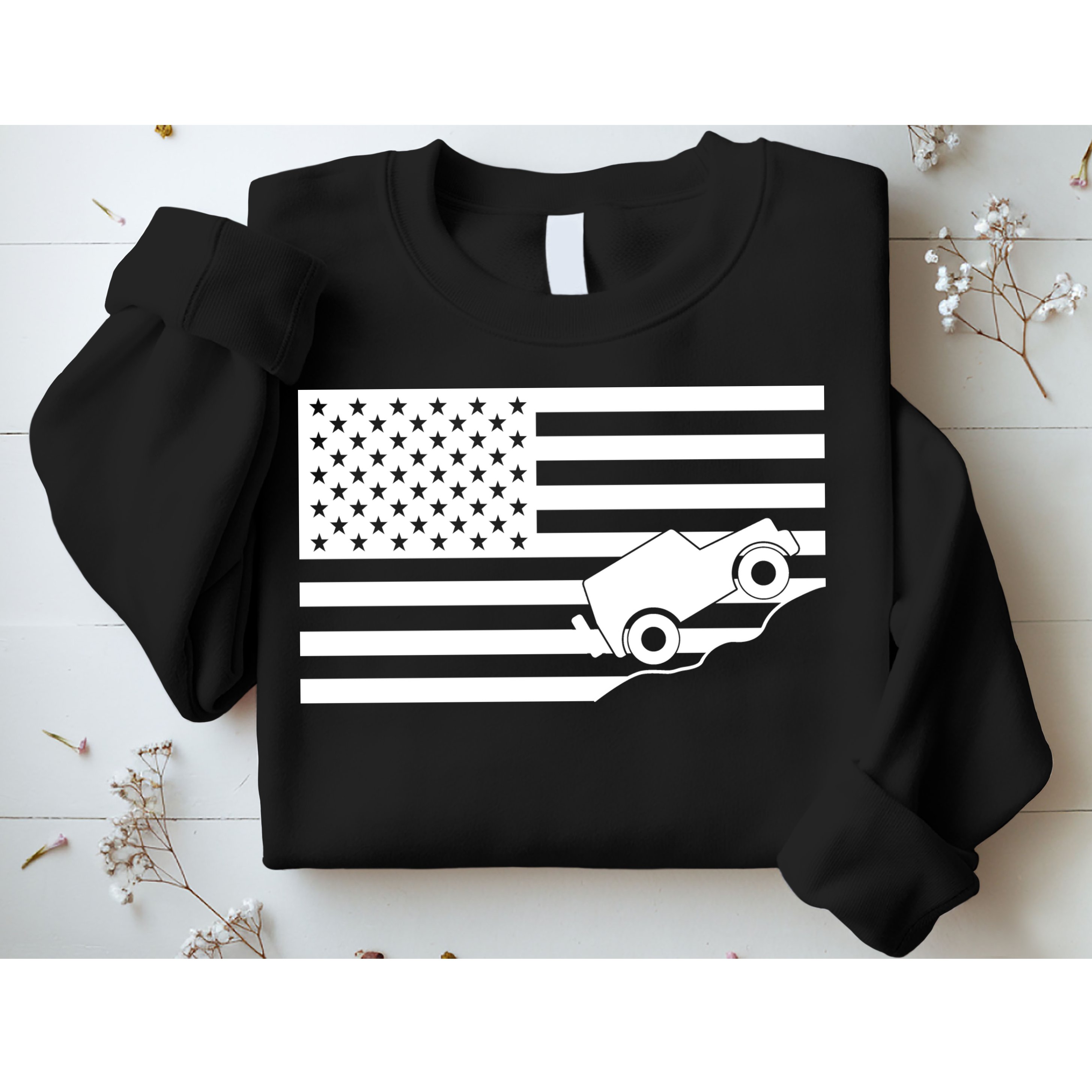 US Truck Simple Off-Roading Flag Sweatshirt