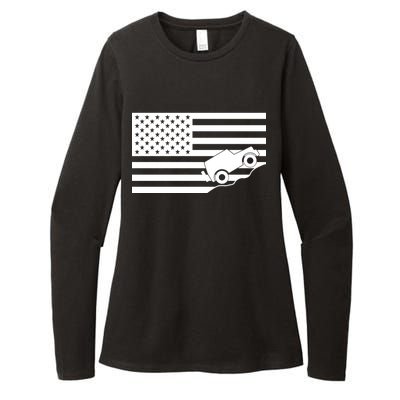 US Truck Simple Off-Roading Flag Womens CVC Long Sleeve Shirt