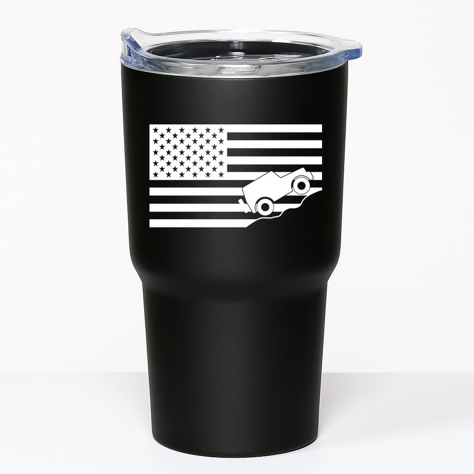 US Truck Simple Off-Roading Flag Tumbler