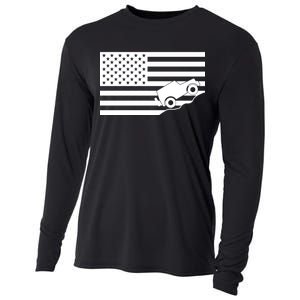 US Truck Simple Off-Roading Flag Cooling Performance Long Sleeve Crew