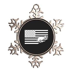 US Truck Simple Off-Roading Flag Metallic Star Ornament