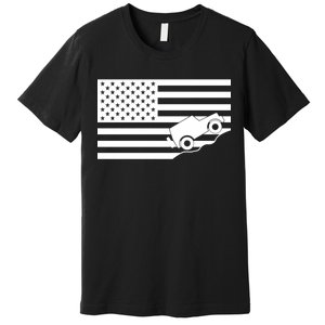 US Truck Simple Off-Roading Flag Premium T-Shirt