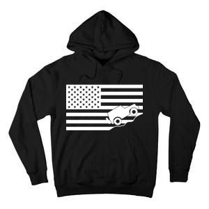 US Truck Simple Off-Roading Flag Tall Hoodie