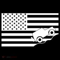 US Truck Simple Off-Roading Flag Women's V-Neck T-Shirt