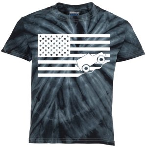 US Truck Simple Off-Roading Flag Kids Tie-Dye T-Shirt