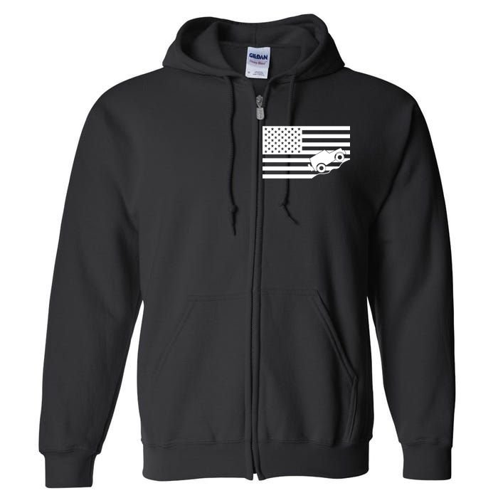 US Truck Simple Off-Roading Flag Full Zip Hoodie