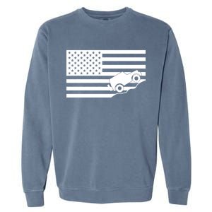 US Truck Simple Off-Roading Flag Garment-Dyed Sweatshirt