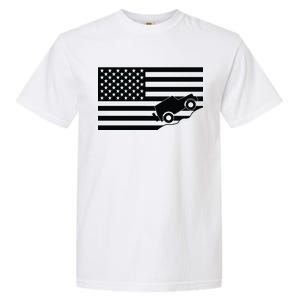 US Truck Simple Off-Roading Flag Garment-Dyed Heavyweight T-Shirt