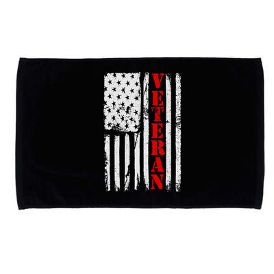 US Veterans Vintage American Flag Microfiber Hand Towel