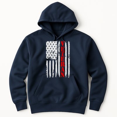 US Veterans Vintage American Flag Hoodie