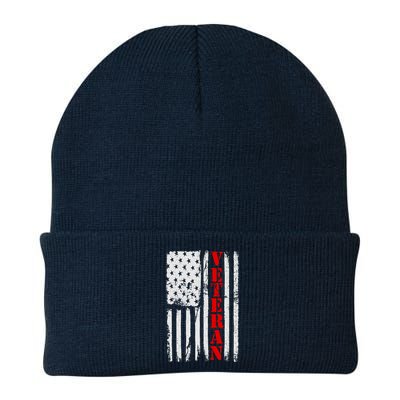 US Veterans Vintage American Flag Beanie