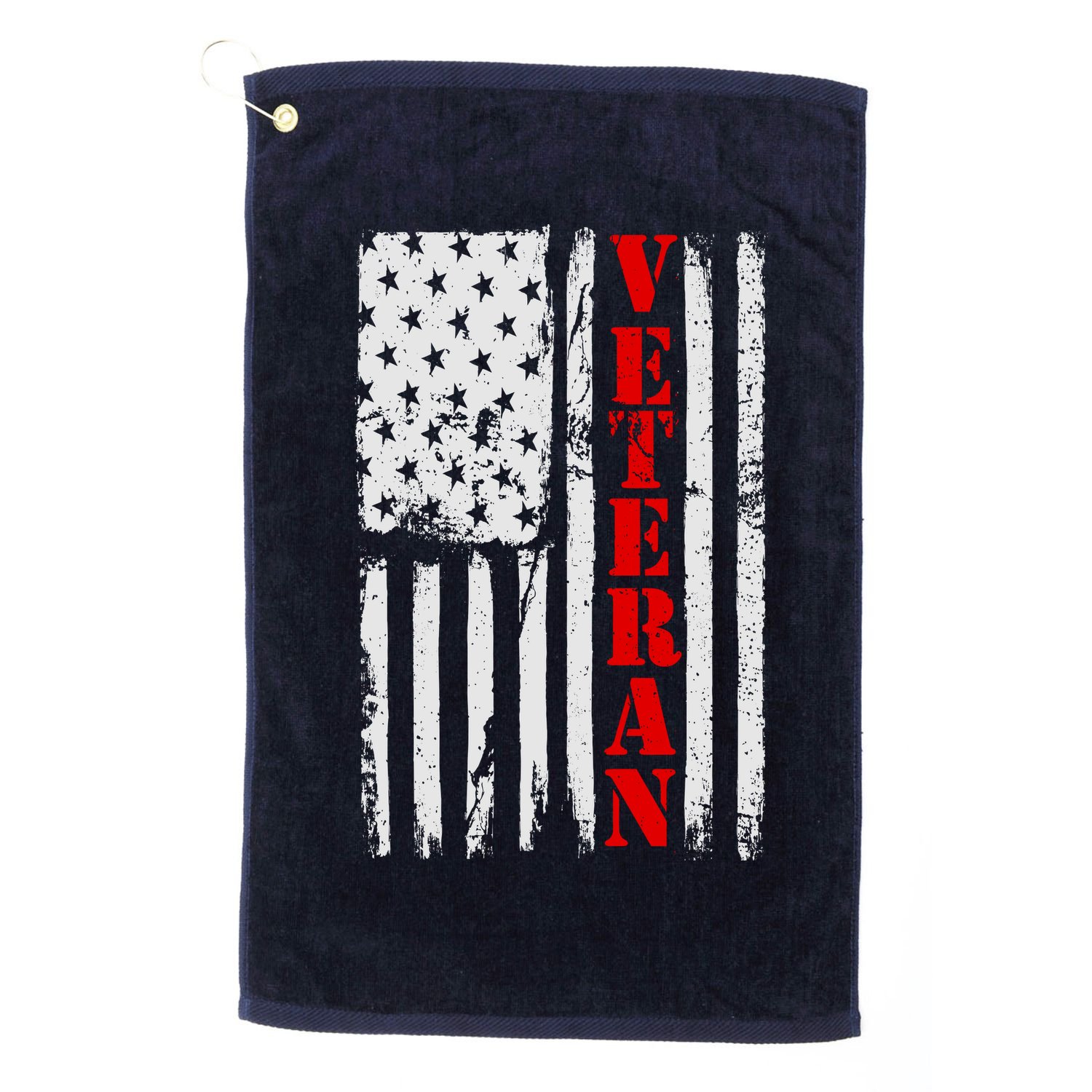 US Veterans Vintage American Flag Golf Towel