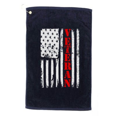 US Veterans Vintage American Flag Platinum Collection Golf Towel