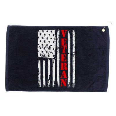 US Veterans Vintage American Flag Grommeted Golf Towel