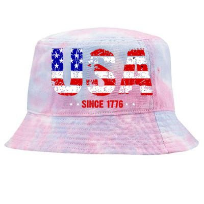 Usa Since 1776 Tie-Dyed Bucket Hat