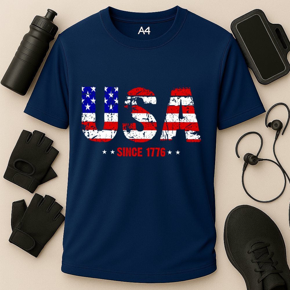 Usa Since 1776 Cooling Performance Crew T-Shirt