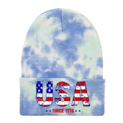 Usa Since 1776 Tie Dye 12in Knit Beanie