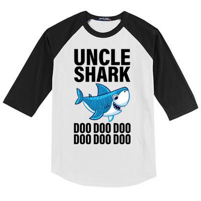Uncle Shark Doo Doo Doo Matching Family Kids Colorblock Raglan Jersey