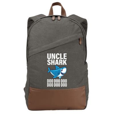 Uncle Shark Doo Doo Doo Matching Family Cotton Canvas Backpack