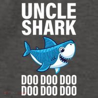 Uncle Shark Doo Doo Doo Matching Family Vector Backpack
