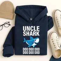 Uncle Shark Doo Doo Doo Matching Family Hoodie