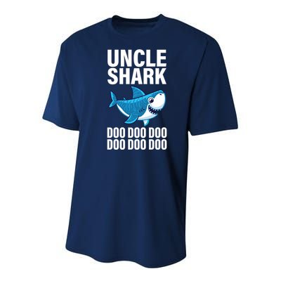 Uncle Shark Doo Doo Doo Matching Family Youth Performance Sprint T-Shirt