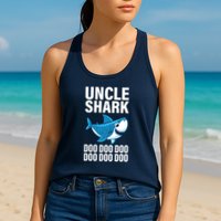 Uncle Shark Doo Doo Doo Matching Family Womens Tank Top