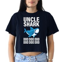 Uncle Shark Doo Doo Doo Matching Family Crop Top