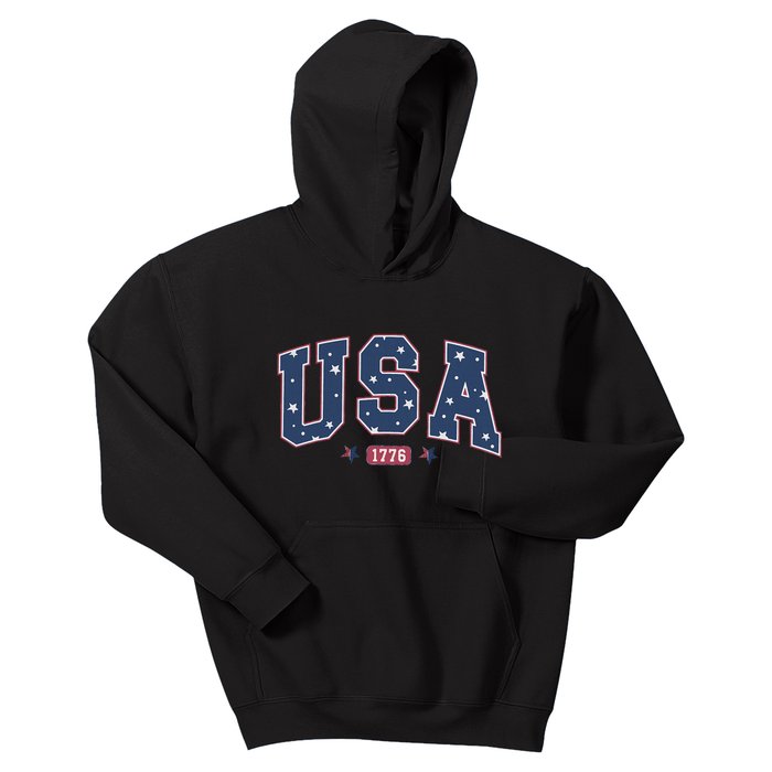 Usa Since 1776 Patriotic American Flag 4th Of July Kids Hoodie