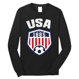 USA Soccer 1885 American Soccer USA Jersey Fan Long Sleeve Shirt