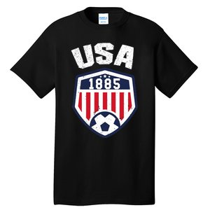 USA Soccer 1885 American Soccer USA Jersey Fan Tall T-Shirt