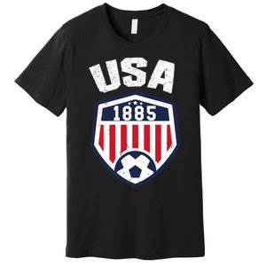 USA Soccer 1885 American Soccer USA Jersey Fan Premium T-Shirt