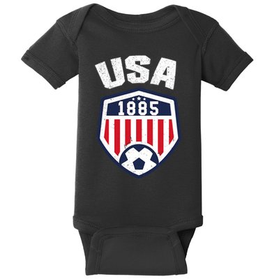 USA Soccer 1885 American Soccer USA Jersey Fan Baby Bodysuit