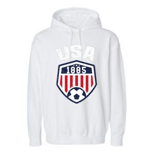 USA Soccer 1885 American Soccer USA Jersey Fan Garment-Dyed Fleece Hoodie