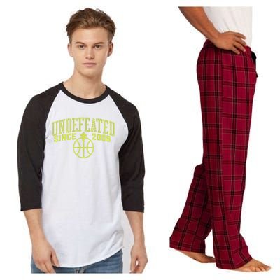 Undefeated Since 2008 Funny Apparel Raglan Sleeve Pajama Set