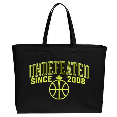 Undefeated Since 2008 Funny Apparel Cotton Canvas Jumbo Tote