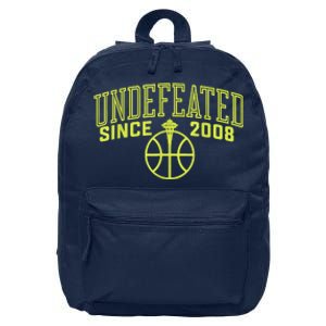 Undefeated Since 2008 Funny Apparel 16 in Basic Backpack