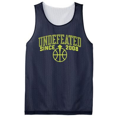 Undefeated Since 2008 Funny Apparel Mesh Reversible Basketball Jersey Tank