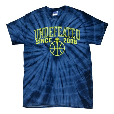 Undefeated Since 2008 Funny Apparel Tie-Dye T-Shirt