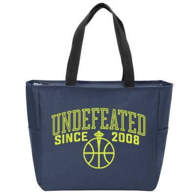 Undefeated Since 2008 Funny Apparel Zip Tote Bag