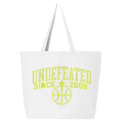 Undefeated Since 2008 Funny Apparel 25L Jumbo Tote