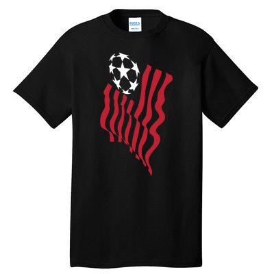 US Soccer Team Flag Ball USA Soccer Tall T-Shirt