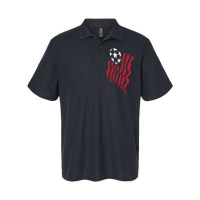 US Soccer Team Flag Ball USA Soccer Softstyle Adult Sport Polo